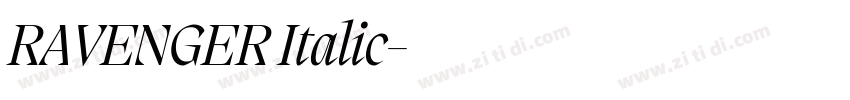 RAVENGER Italic字体转换 RAVENGER Italic字体转换